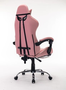 Chaise de jeu ergonomique, chaise de bureau pour ordinateur, chaise en cuir rose, chaise de gamer pas chère, 100% authentique - Product Image 5