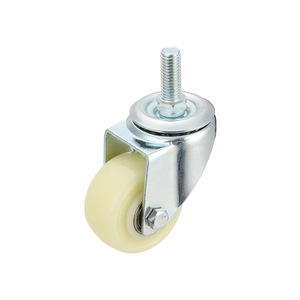 Industrial Swivel Caster Wheel 2 Inch Blue Zinc Plated PP Firm Tread Ball Bearing No Brake Durable Light Duty Furniture Trolley - Product Image 4