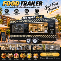 Camion de Kebab Entièrement Équipé, Taille Personnalisée pour l'Europe, Chariot de Vente Ambulant pour Bubble Tea, Café, Hot-Dogs, Remorque Alimentaire Carrée