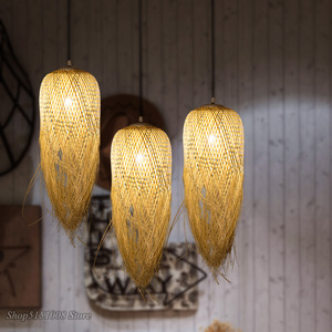 Chinese Bamboe Hanglampen Nordic Ontwerp Keuken Opknoping Lampen Voor Home Decor Armatuur Japanse Loft Led Schorsing Armaturen - Product Image 2