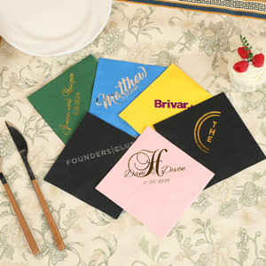 Tovaglioli Personalizzati a 3 Veli per Bevande, Pranzo, Cena, Feste, Bar, con Logo Personalizzato Stampato, per Cocktail, Matrimoni, con Motivo Cane - Product Image 5