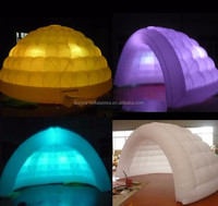 Tente dôme gonflable igloo blanche, éclairage led pour exposition d'événements en plein air pour publicité camping en vente