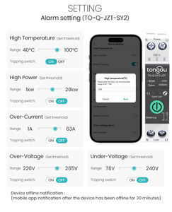 Para TONGOU API TUYA 1-63A Disyuntor en miniatura inalámbrico inteligente ZigBee MCB con protección de voltaje Medición de potencia Cobre <span class=keywords><strong>Mate</strong></span> - Product Image 3