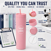 Vaso con Tapa y Pajita, Vasos de Plástico Personalizados con Tapas y Pajitas, Vaso Bonito con Pajita, Vasos Reutilizables con Tapas y Pajita