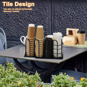 Kim loại giữ cốc 4 ngăn cà phê cup Dispenser cho cà phê trạm văn phòng nhà bếp - Product Image 4