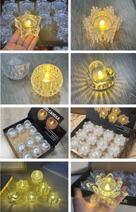 <span class=keywords><strong>A</strong></span> forma di fiore LED <span class=keywords><strong>a</strong></span> <span class=keywords><strong>batteria</strong></span> candela con pulsante di controllo per decorazioni per la casa feste natalizie altro materiale autoportante - Product Image 3