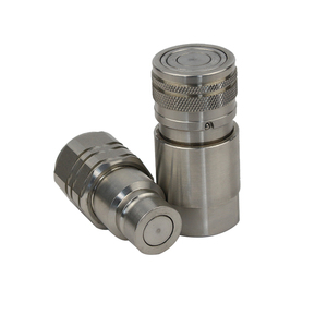 Nouvelle raccord rapide hydraulique en acier inoxydable, raccord de tuyau à déconnexion rapide à 2 voies - Product Image 6