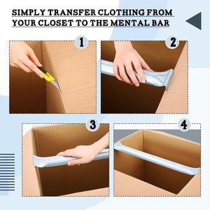 Boîte de transport professionnelle en tôle galvanisée avec rail à vêtements rétractable pour le déménagement portable - Product Image 5