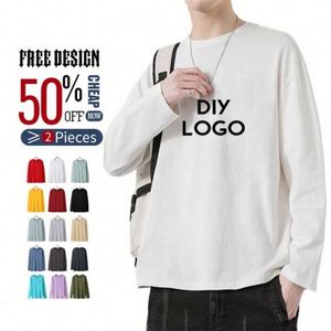 Unisex Heavy CVC Long Sleeve T-Shirt High Quality Men Women's Blank Plain Shirt Embroidery Printing Design Logo Knitted Solid - Product Image 3