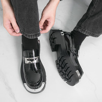 Chaussures pour hommes 2026 de grande taille, style international, à prix abordable, mocassins en cuir à enfiler, tendance, décontractés, à semelle épaisse et rehaussants