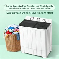 Lave-linge semi-automatique à double cuve, directement de l'usine, avec fonction séchage, personnalisation du logo pour les distributeurs mondiaux