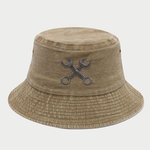 Hot Sale 2025 New Spring <b>Summer</b> Washed Cotton Bucket Hat With Custom Logo Adult Unisex <b>Flat</b> Top Sun <b>Cap</b> for Beach Outdoor - Product Image 6