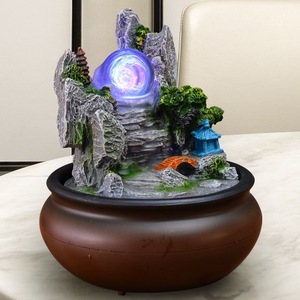 Décoration relaxante pour le bureau à domicile, petite <span class=keywords><strong>fontaine</strong></span> d'eau d'intérieur, <span class=keywords><strong>fontaine</strong></span> de table avec <span class=keywords><strong>boule</strong></span> de cristal - Product Image 1