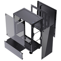 SNOWMAN CS010 Color negro Mid-Tower Desktop Gaming PC Case Modern ATX/MATX/Mini ITX Computer Case Custom Tempered Micro ATX