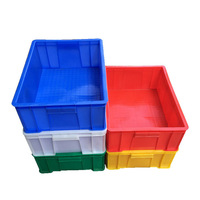 Boîte de retournement en plastique solide, empilable, recyclable, boîtes de rangement, bacs, caisse logistique en HDPE