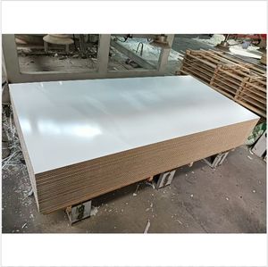 Panneau stratifié blanc du panneau 4x8 de MDF de mélamine blanche de 18mm pour des meubles - Product Image 1