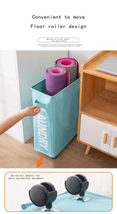 Cesto de lavandería multifuncional Bolsa de almacenamiento de <span class=keywords><strong>ropa</strong></span> sucia Organizador Cesta de lavandería plegable con ruedas - Product Image 5