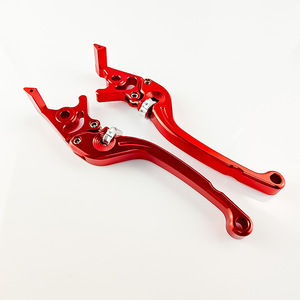 Leviers de frein de moto Qiangye rouges CNC, réglage universel, pour modification de moto - Product Image 1