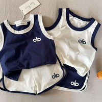 Ensemble d'été pour enfants, haut sans manches et short pour garçons et filles, costume 2 pièces, vêtements de sport pour enfants, nouvelle collection