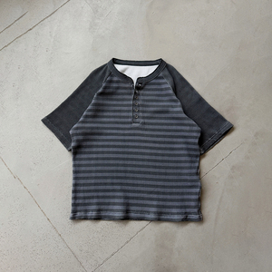 Fabricants de vêtements, chemises thermiques unisexes personnalisées, vêtements décontractés, chemises en tricot gaufré, chemises à manches courtes en tricot gaufré de style japonais pour hommes - Product Image 2