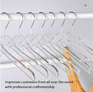Commercio all'ingrosso personalizzato pantalone negozio di abbigliamento acrilico trasparente Stand Rack trasparente lavanderia appendiabiti per bambini panni per adulti - Product Image 2