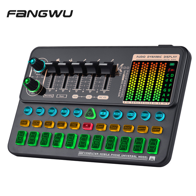 3 in 1 Hi-res Mobile Gaming Led Colorful Lights Sound Dazzling Live Sound Card
