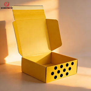 EBB <b>Black</b> Heavy-Duty Reusable Corrugated Mailer <b>Box</b> Airplane Closure Custom Printing Recyclable Paper Cardboard Packaging for - Product Image 1