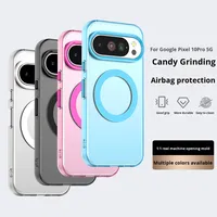 Coque de téléphone magnétique élégante pour Pixel 8 9 9A 10 Pro XL Anti-chute Coque Airbag givrée
