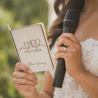 Carnet de Vœux Personnalisé en Bois Naturel Gravé au Laser – Cartes de Mariage pour Jardin – Cadeau d'Anniversaire Élégant pour Lui et Elle – Vente en Gros