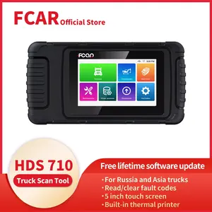 Fcar HDS 710 Obd2 Scanner de Diagnostic automatique de voiture avec imprimante pour véhicules Diesel asiatiques lecteur de Code russe outils d'atelier de réparation