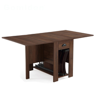 Meubles de salle à manger Vintage à ailes extensibles 6 sièges, ensemble de Table à manger pour petite pièce
