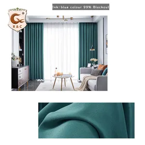 Wholesale Solid Window Curtain Blackout Good Quality Living Room Curtains