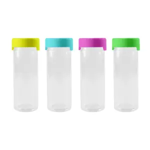 OEM PP Plastic Pop Top Jars Child Proof Container for Candy Herb Packaging Preroll Packaging