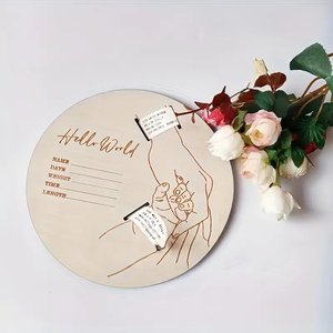 Support en bois pour bracelet de <span class=keywords><strong>naissance</strong></span> de bébé, avec annonce du nom, pour souvenir de l'hôpital - Product Image 6