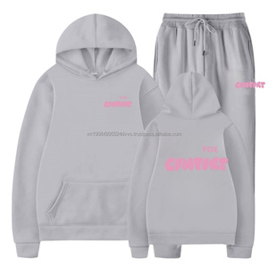 Sweat-shirts à capuche pour femmes de qualité supérieure, ensembles streetwear, logo personnalisé, ensemble blanc pour hommes - Product Image 5