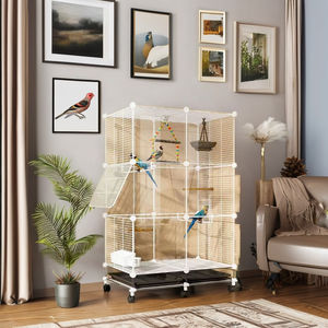 Vendita calda universale Plaid ferro gabbie per uccelli piccolo canarino artigianato produzione forniture per animali domestici - Product Image 3