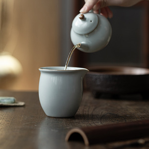 Guanlan Ru Kiln Ceramic Fair Cup Porcelain Round Without Lid For Kung Fu <b>Tea</b> <b>Sets</b> - Product Image 4