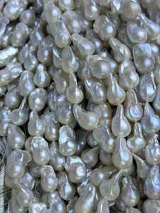 Perle baroque blanche d'eau douce naturelle <span class=keywords><strong>Eswin</strong></span> de grande taille 13-15x19-23mm Grade AAAAA/AAAA pour la fabrication de bijoux en gros - Product Image 1