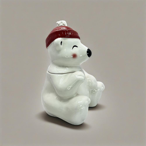 Gốm Mũ Đỏ Gấu Bắc Cực <span class=keywords><strong>Cookie</strong></span> <span class=keywords><strong>Jar</strong></span> Mùa Đông Theo Chủ Đề <span class=keywords><strong>Cookie</strong></span> <span class=keywords><strong>Jar</strong></span> Nhà Bếp Trang Trí Nội Thất Lưu Trữ Nhà Bếp <span class=keywords><strong>Cookie</strong></span> Và Kẹo - Product Image 2