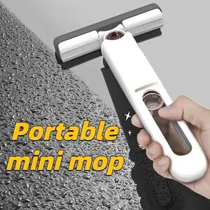 FS584 portable Hand Washable Desktop Cleaning foldable Mini Mop Mini Sponge Mop for Window, Floor, Wall, Tile, Car, Desktop