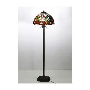 ZF Factory outlet high quality custom flooring lamp art tiffany stained glass floor lamp made in China