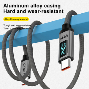 Suministro Directo <span class=keywords><strong>de</strong></span> Fábrica <span class=keywords><strong>de</strong></span> Cable <span class=keywords><strong>de</strong></span> Carga Rápida USB4.2 <span class=keywords><strong>de</strong></span> 240W, 16K, 80Gbps, Tipo-C a Tipo-C con Revestimiento <span class=keywords><strong>de</strong></span> Nailon para Teléfono, OEM ODM - Product Image 4