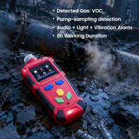 Analyseur de détection de fuites de COV, pompe d'aspiration, testeur de gaz TVOC antidéflagrant et anti-poussière, affichage numérique, rechargeable