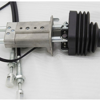 Joystick hydraulique en acier pour kit de commande de chargeur de tracteur avec câbles de 2 m et commande de valve à distance à axe
