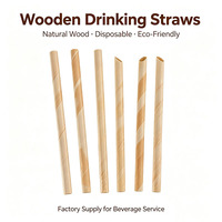 Pajitas de Madera con Logotipo Personalizado al por Mayor, Pajitas para Beber de Fábrica OEM, Biodegradables y Ecológicas