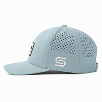 Topi Laser Perforated Tahan Air dengan Logo yang Dapat Disesuaikan, Warna Tertentu, dan Gesper Belakang yang Dapat Diatur, Unisex, untuk Aktivitas Luar Ruangan