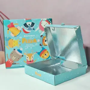 Caja <span class=keywords><strong>de</strong></span> pizza <span class=keywords><strong>de</strong></span> papel <span class=keywords><strong>de</strong></span> aluminio corrugado con <span class=keywords><strong>flauta</strong></span> <span class=keywords><strong>de</strong></span> calidad alimentaria, caja <span class=keywords><strong>de</strong></span> papel <span class=keywords><strong>de</strong></span> embalaje <span class=keywords><strong>de</strong></span> pizza térmica <span class=keywords><strong>de</strong></span> cartón personalizado con logotipo personalizado - Product Image 1