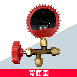 Manómetro para Aire Acondicionado Central, 60 kg, Rosca Métrica, Válvula de Cobre Reforzada - Product Image 3
