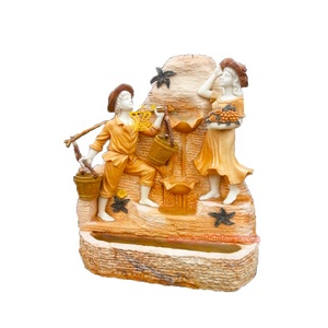 Statue de fille ailée Fontaine en marbre Sculpture d'ornement de caractéristique d'eau de jardin pour cascade de piscine à vendre - Product Image 2