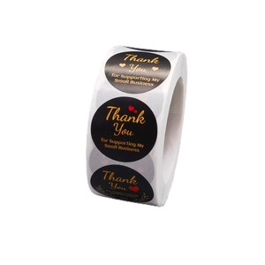 <span class=keywords><strong>Etichette</strong></span> adesive personalizzate con Logo aziendale stampate da 2.5cm/1 pollice adesive rotonde di ringraziamento rotolano <span class=keywords><strong>etichette</strong></span> per imballaggi <span class=keywords><strong>artigianali</strong></span> fai da te - Product Image 2
